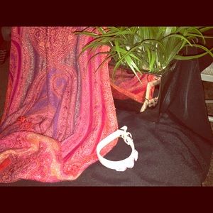 Leather light pink dog collar